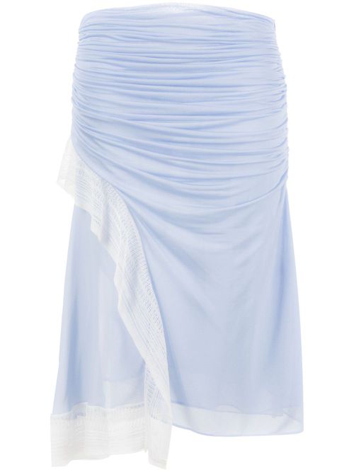 Disender Duo lace-trim midi skirt - Blue