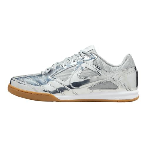Nike Gato LV8 Men's Shoes (IB3566-001, Metallic Silver/White/Gum Light Brown/Metallic Silver)
