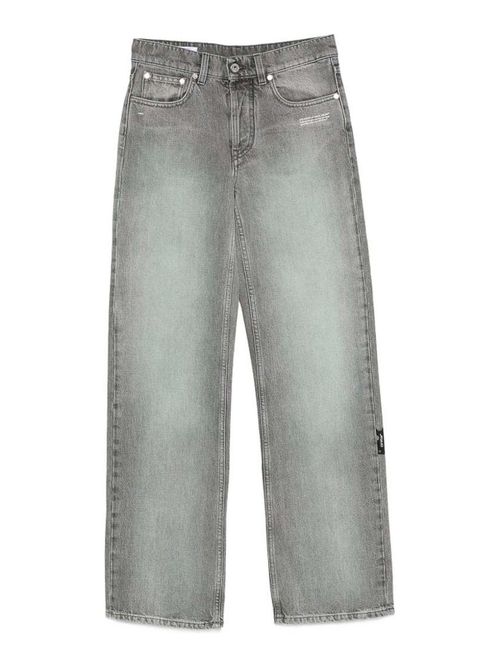 Washed Grey Cotton Jeans