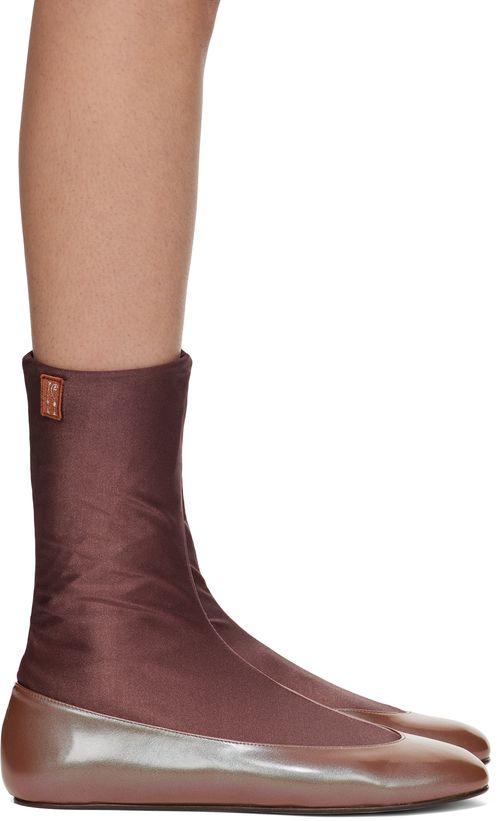 Kiko Kostadinov Brown Proxima Short Ballerina Flats