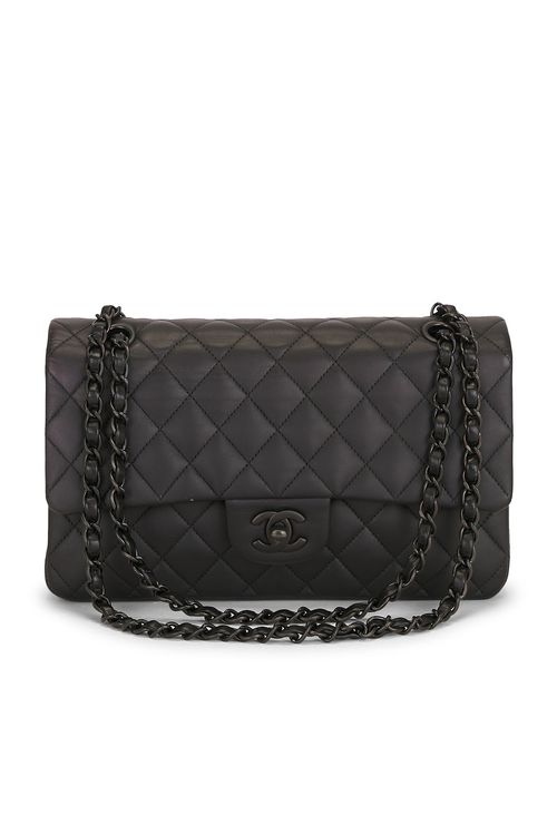 Chanel Chanel Lambskin So Black Classic Double Flap Bag in Black - Black. a