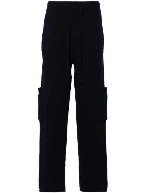 Finest cable-knit trousers - Blue