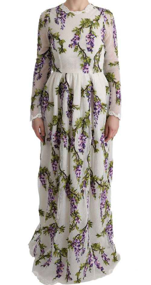 Floral Embroidered Cotton Dress — White