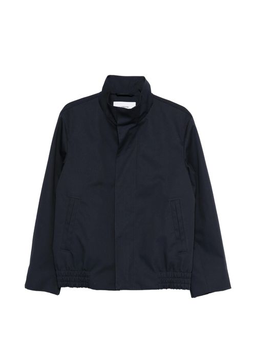 Men's High-Collar Cotton Jacket with Drawstring Hem