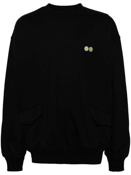 Rebel Painter logo-print cotton sweatshirt - Black