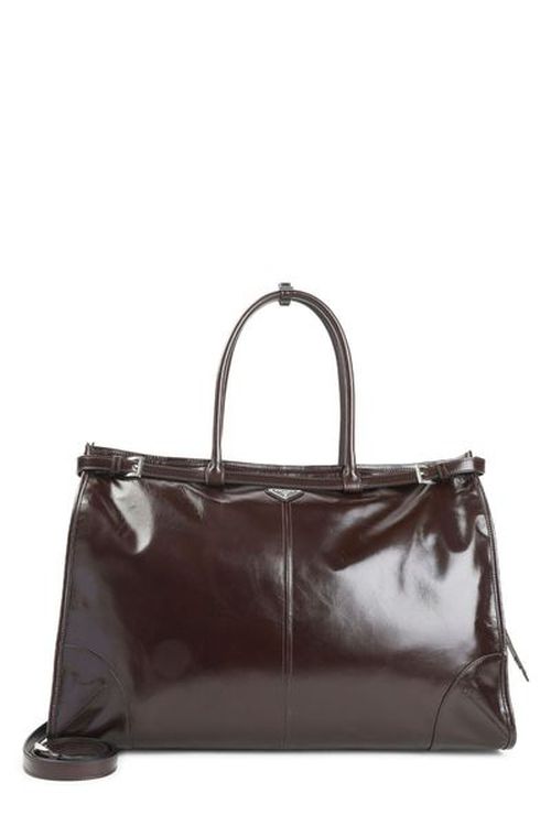 Prada Triangle-Logo Tote Bag