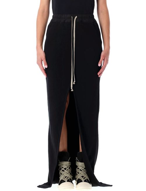 Drawstring Front-split Maxi Skirt