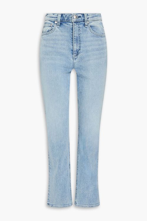 Wren cropped high-rise slim-leg jeans - Blue - 25