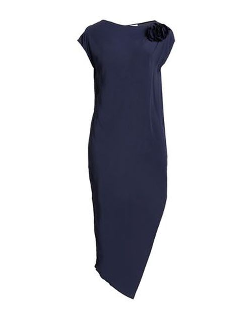 Woman Top Navy Size 14 Acetate, Silk