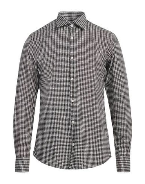 Man Shirt Chocolate brown Size L Cotton