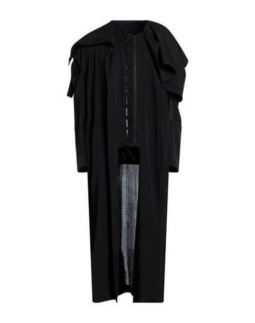 Woman Overcoat & Trench Coat Black Size 1 Wool, Rayon