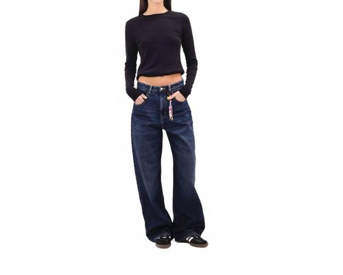 Poppy Wide Leg Jeans In Dusty Blue