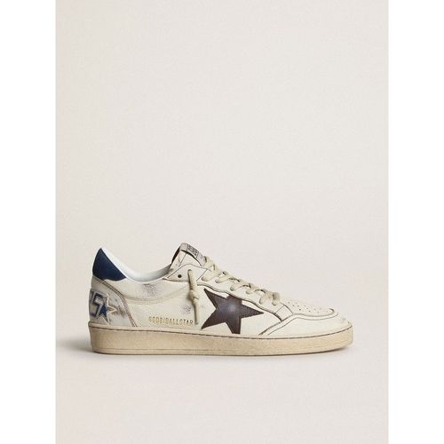 Golden Goose - Ball Star With Black Star And Blue Suede Heel Tab, Man