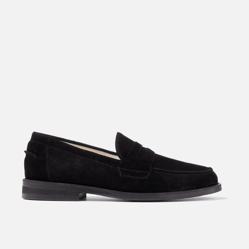 Men's Wilde Black Suede Penny Loafer