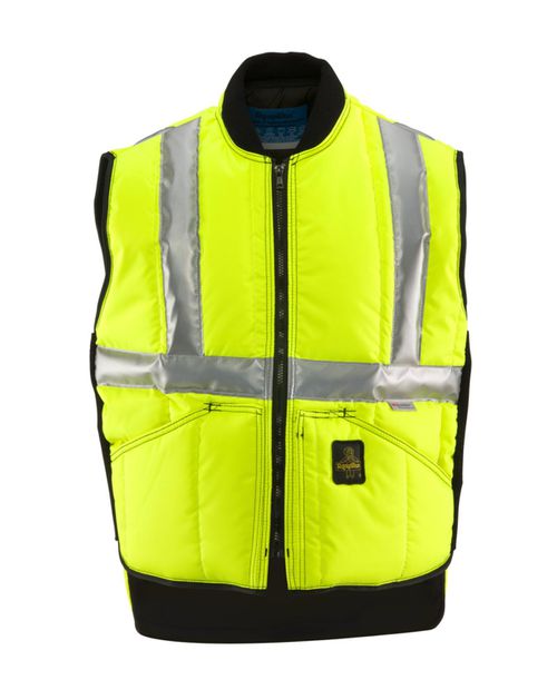 Men's HiVis Iron-Tuff Vest - Extreme Cold Protection, High-Visibility, Water-Repellent, Durable Workwear - Lime