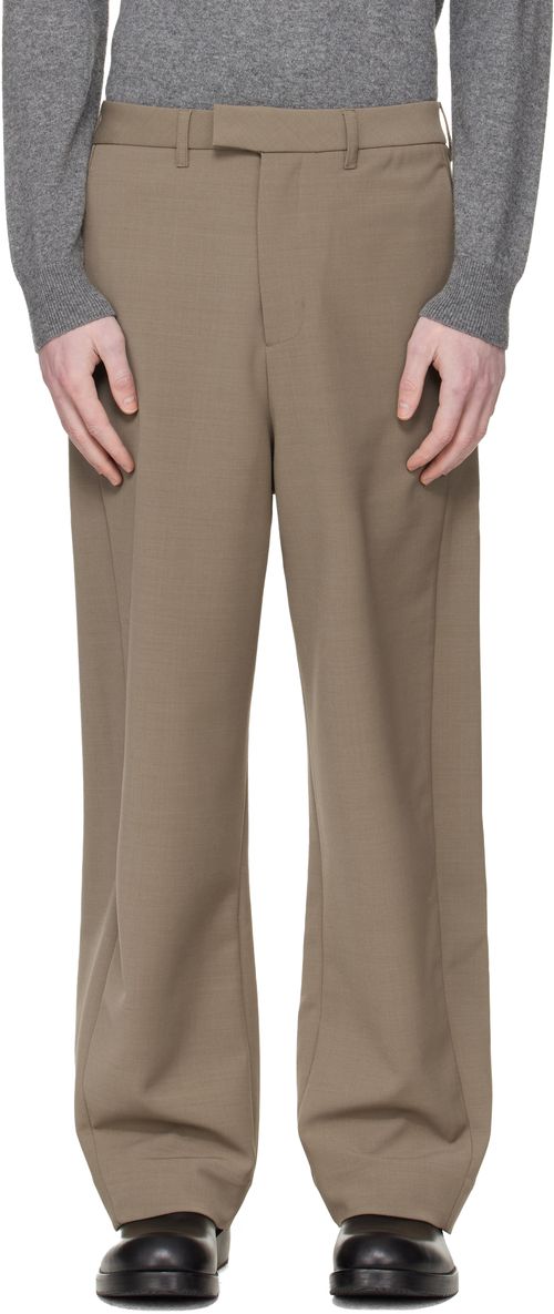 Beige Lounge Curve Trousers