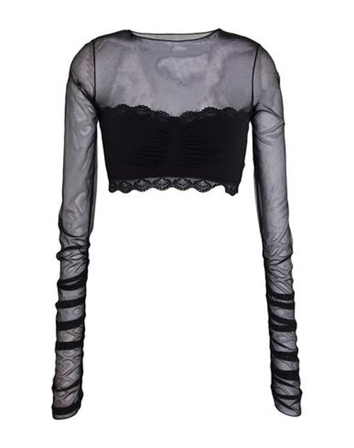 Woman Top Black Size L Polyamide, Elastane
