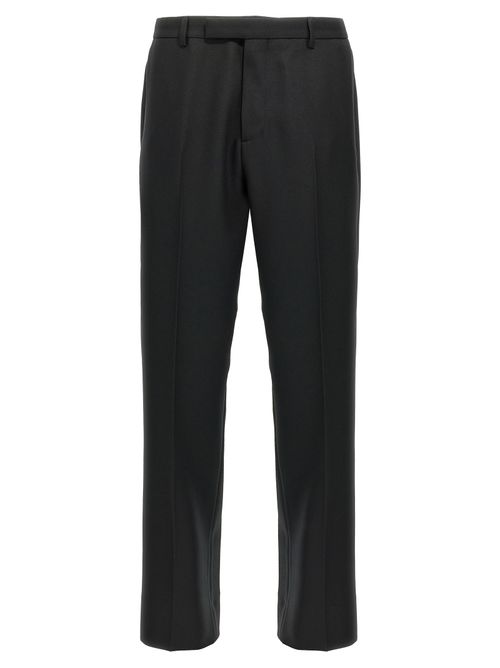 Tailored Twill Trousers — Black