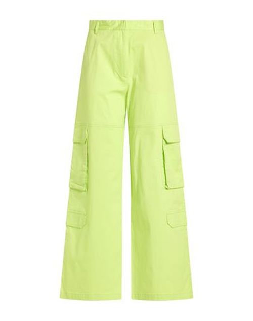 Woman Pants Lime green Size 2 Cotton, Elastane