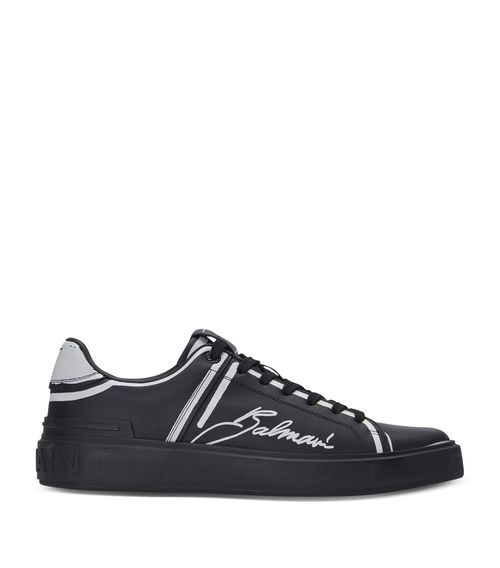 발망 남성 Calfskin B-Court Printed Sneakers 000000000007761498