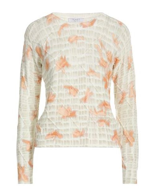 Woman Sweater Orange Size 10 Cotton