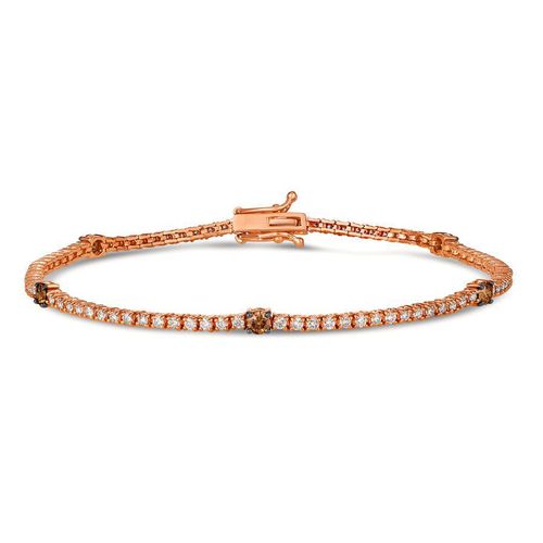 Ladies Chocolate Diamonds Bracelets set in 14K Strawberry Gold