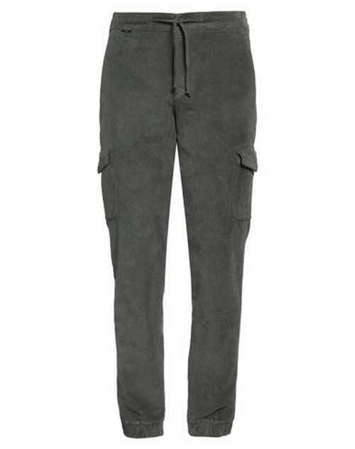 Man Pants Military green Size L Cotton, Elastane