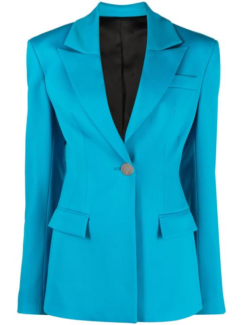 Peak-lapel virgin-wool blazer - Blue