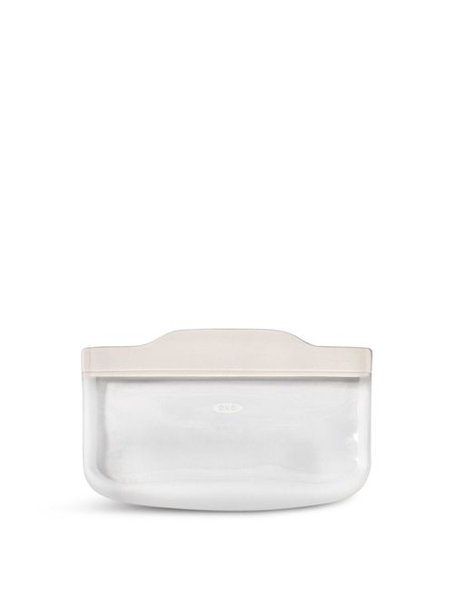 Silicone Reusable Snack Bag in Oat, Size 335ml