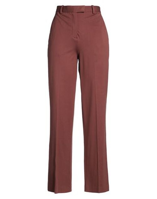 Woman Pants Chocolate brown Size 10 Cotton, Elastane