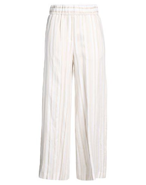 Woman Pants Off white Size 6 Linen