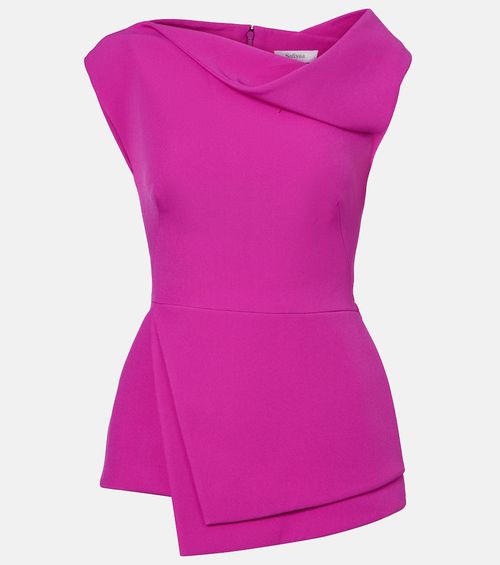 Farrah draped crepe top