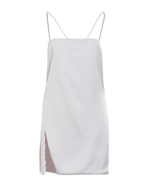 Woman Mini dress Light grey Size 10 Polyester