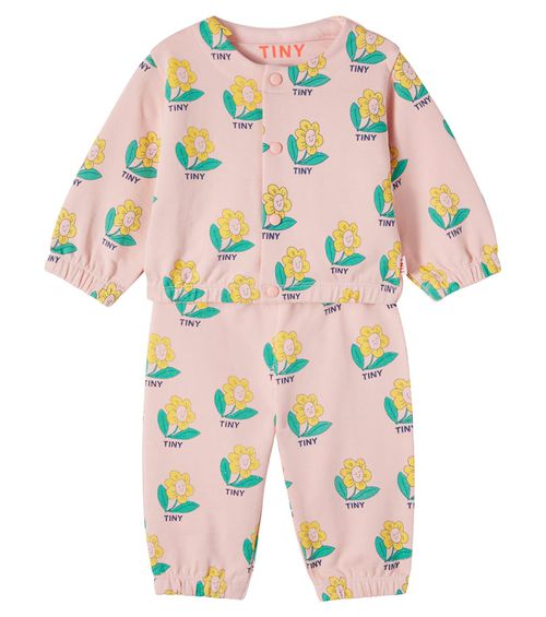 Baby printed cotton sweatshirt and sweatpants set