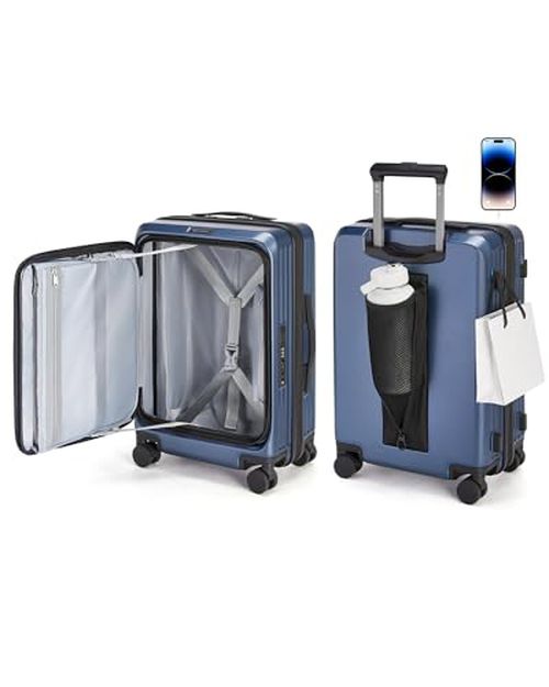 BAGSMART Top Opening Carry On Luggage 22x14x9 Airline Approved with TSA Lock