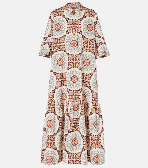 Artemis printed cotton poplin shirt dress