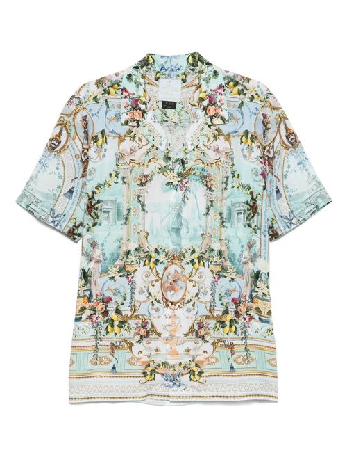 Graphic-print shirt - Blue