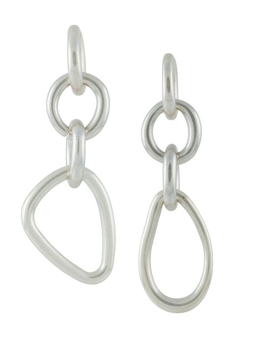 Reyes chain-link earrings - Silver