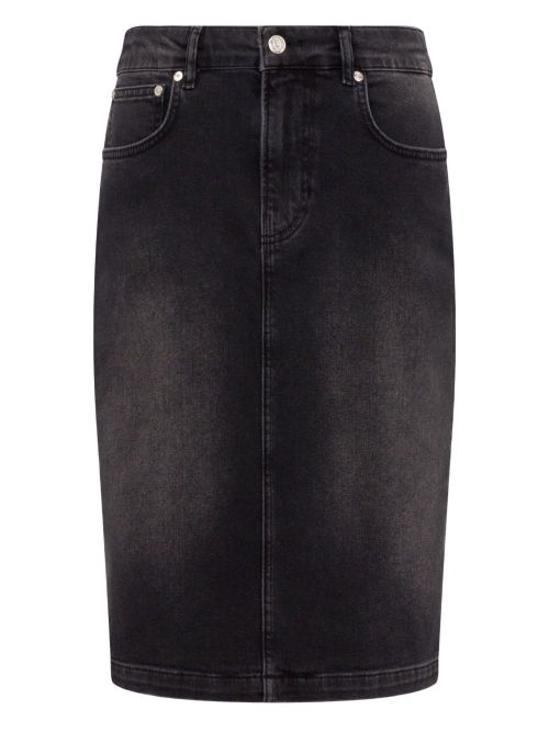 High-rise denim skirt - Grey