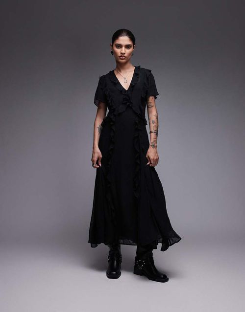 Mari maxi dress in black - BLACK