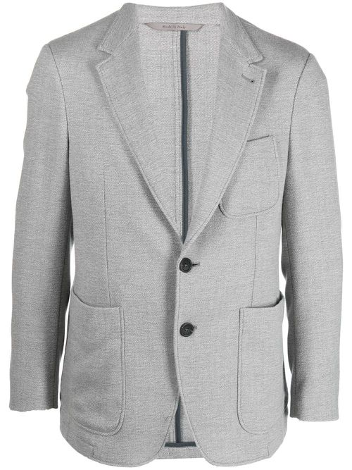 Single-breasted wool blazer - Grey