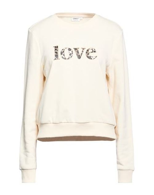 Woman Sweatshirt Cream Size XS Cotton, Polyester