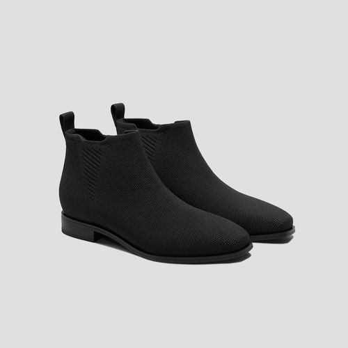 VIVAIA Square-Toe Slip-On Chelsea Boots Ryan Slip-On|BLACK