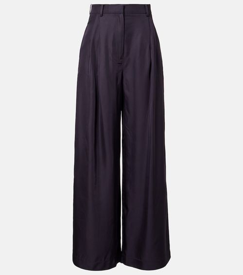 Marfa pleated twill wide-leg pants