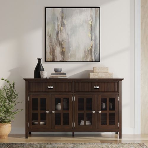 Simpli Home Acadian Sideboard Buffet, Brunette Brown