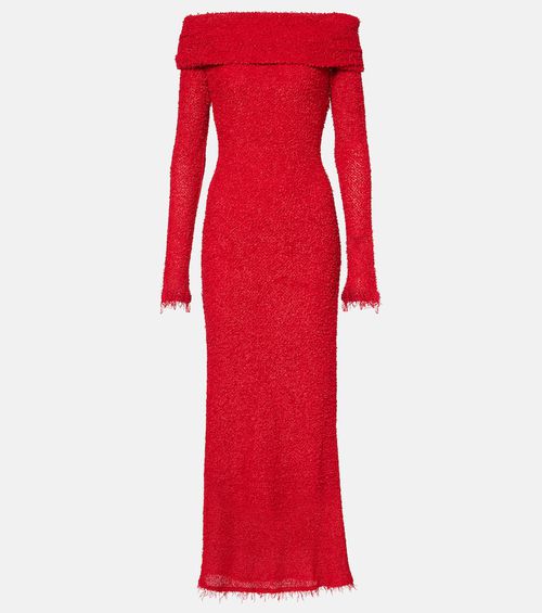Ormany jersey bouclé maxi dress