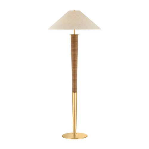 Aged Brass Floor Lamp from the Bohicket Collection