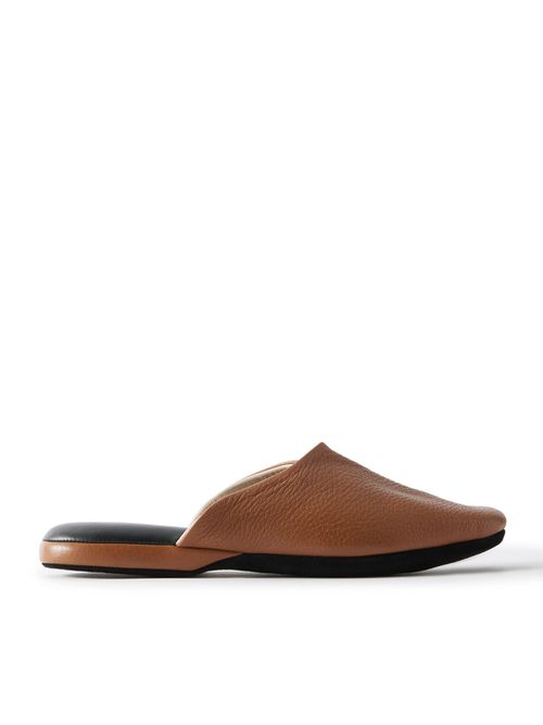 Full-Grain Leather Slippers