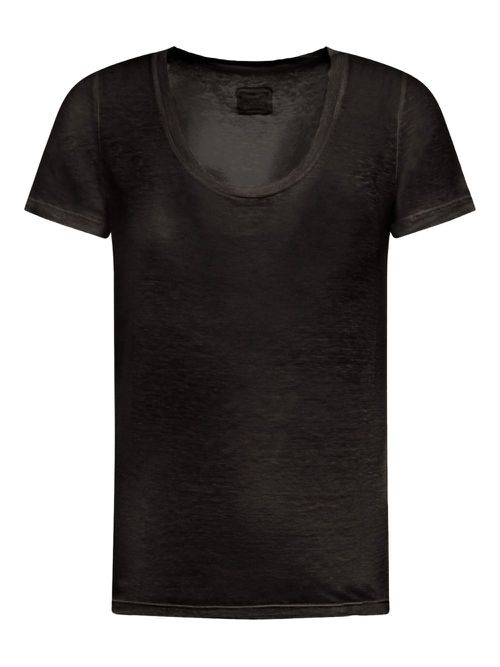120% Lino linen T-shirt - Black