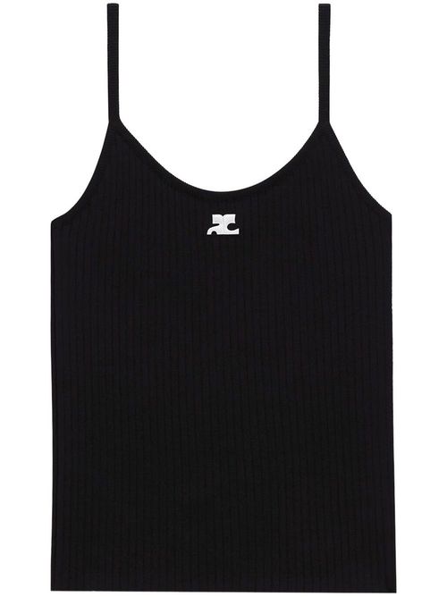 COURRÈGES- Ac Logo Ribbed Knit Tank Top